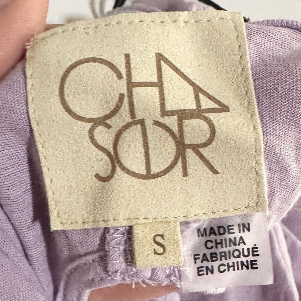 Chaser Lilac Purple Short Sleeve Cut Out Crewneck T-Shirt Size Small NWT - Picture 7 of 8